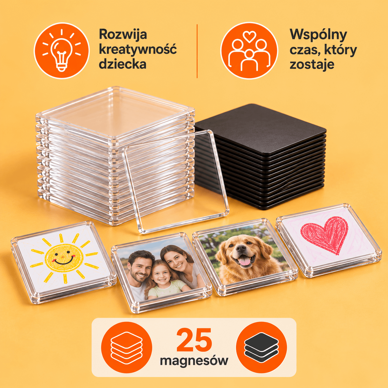 Zestaw do Tworzenia Własnych Magnesów 25szt - Pami