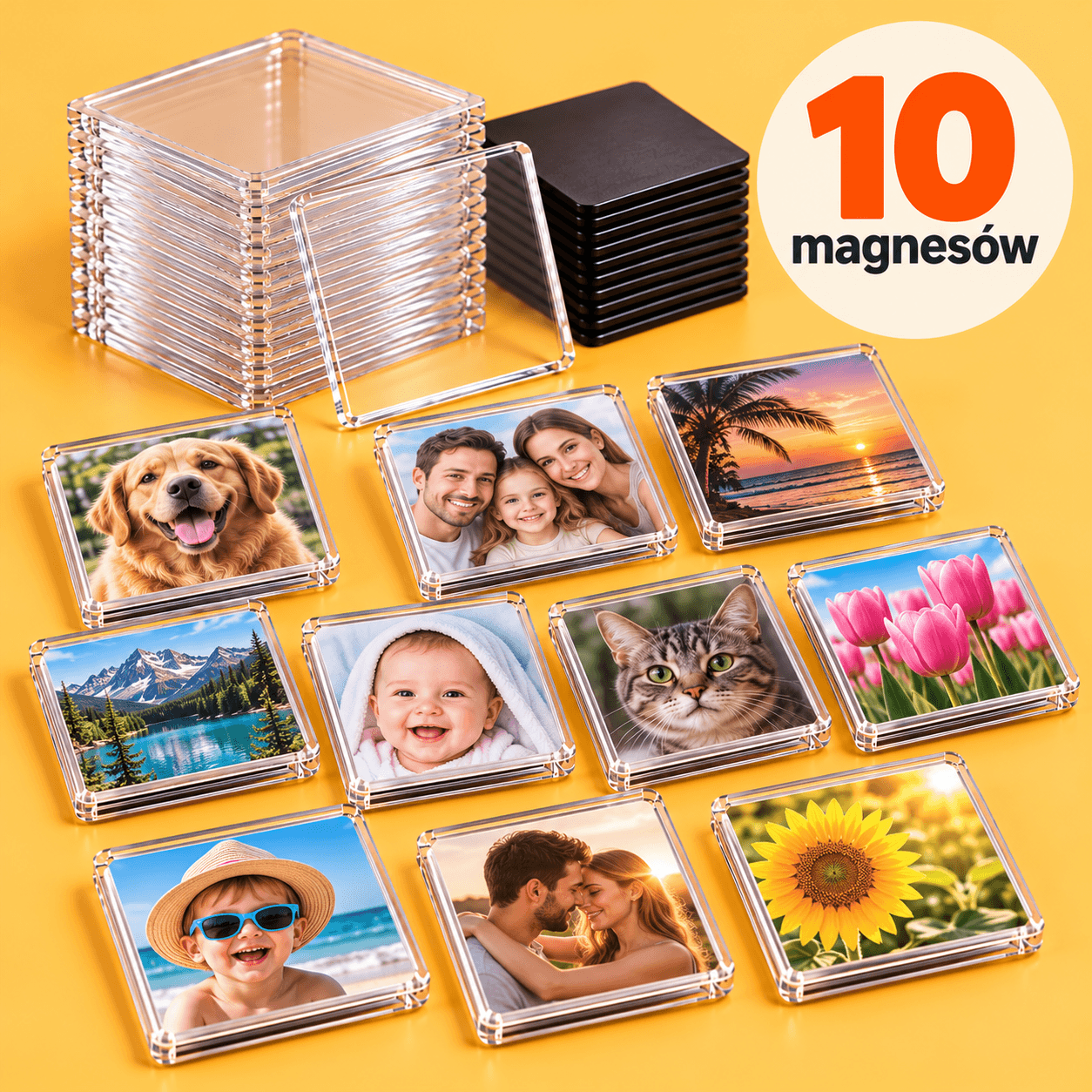 Zestaw do Tworzenia Własnych Magnesów 10szt